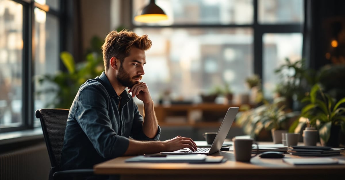 Interface de logiciel gestion de projets sur écran d'ordinateur dans un bureau moderne