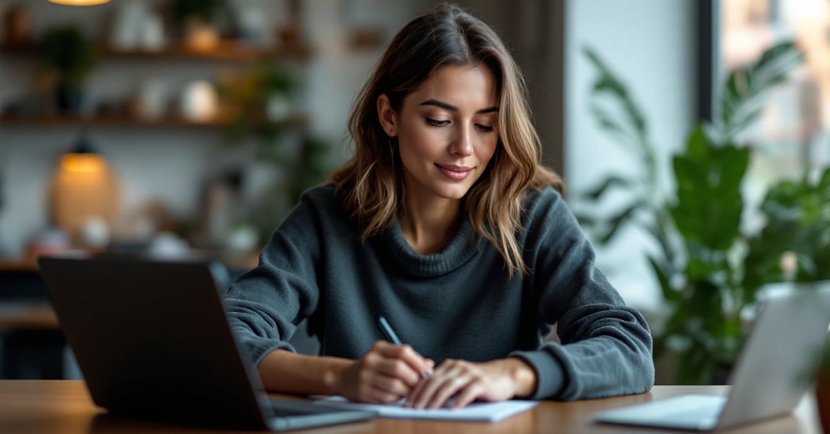 Créer une adresse mail entreprise professionnelle sur un ordinateur portable dans un bureau moderne