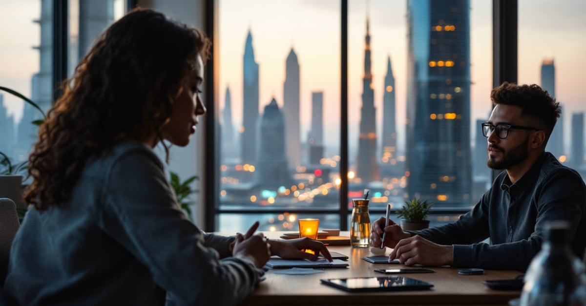 Créer une entreprise à Dubaï : skyline moderne et environnement d'affaires dynamique aux Émirats